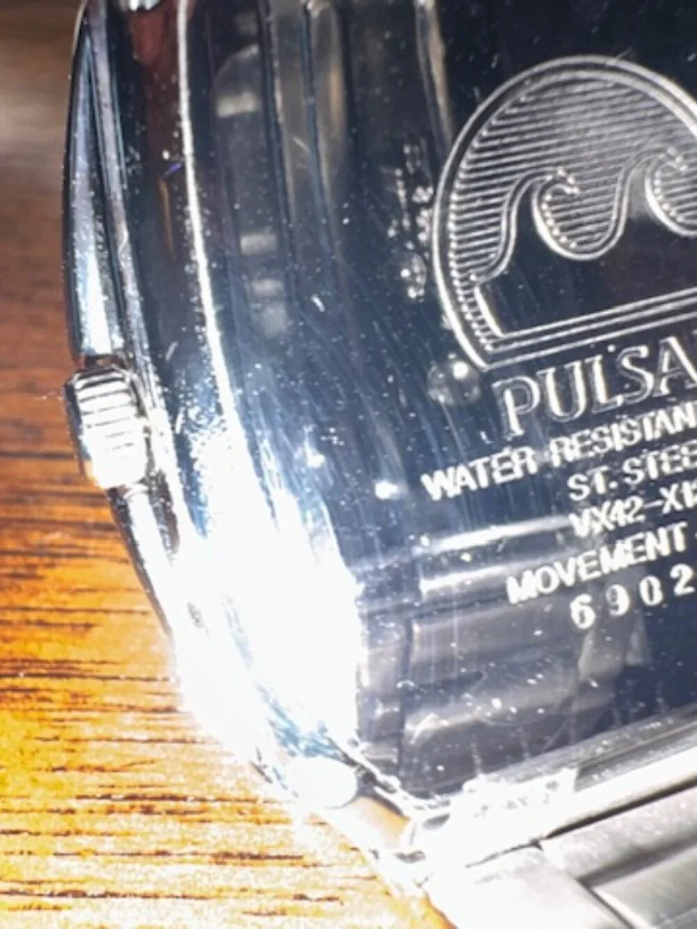 Pulsar Men's Stainless Steel Black Dial Watch